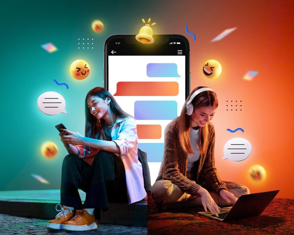 full-shot-people-use-apps-make-friends